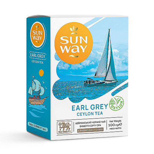 Чай чорний розсипний "Earl Grey Ceylon Black Tea" Sun Way 100 г