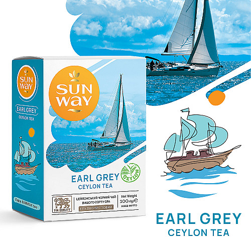 Чай чорний розсипний "Earl Grey Ceylon Black Tea" Sun Way 100 г