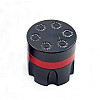Гриндер для измельчения табака Барабан револьвера ASHTRAY DK-5029-B3 Black Red (15714-hbr)