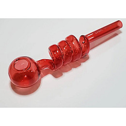 Трубка курильна скляна Changfeng D&K Спіраль DK-8569A Red (16512)