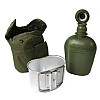 Фляга армейская с подстаканником и чехлом Mil-Tec 0,946 л Оливковый (14506001)