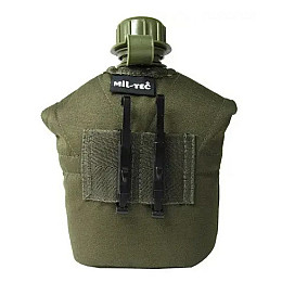 Фляга армейская с подстаканником и чехлом Mil-Tec 0,946 л Оливковый (14506001)