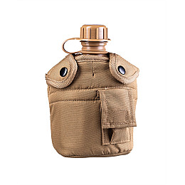 Фляга с подстаканником в чехле Mil-Tec 0,9463 л Койот 14506005