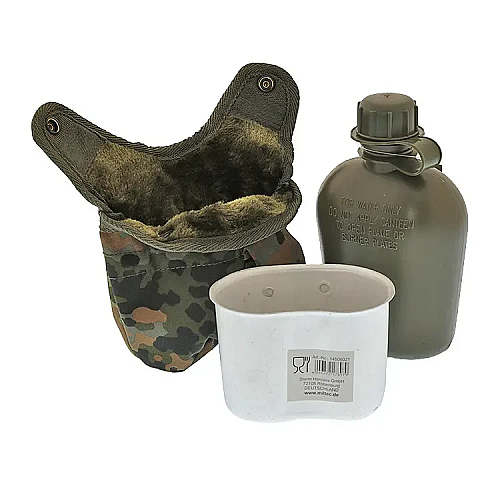 Фляга армейская с подстаканником и чехлом Mil-Tec 0.946 л Флектарн 14506021