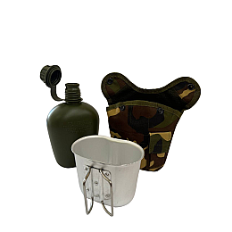 Фляга с чашкой и чехлом Solve NATO 1 л Woodland KT6004020