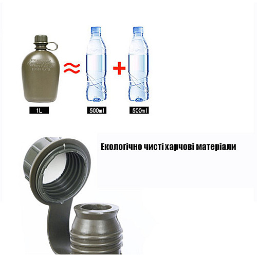 Фляга тактическая с чехлом Solve NATO 1 л Оливковый KT6003901
