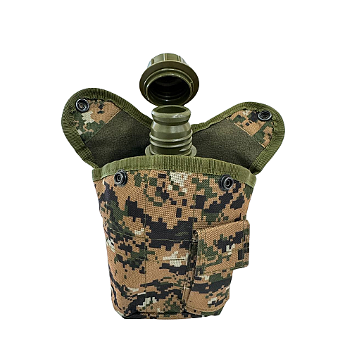 Фляга тактическая с чехлом Solve NATO 1 л Зеленый пиксель KT6003909