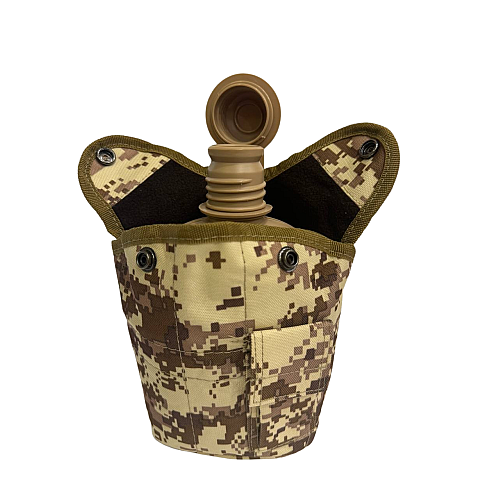 Фляга тактична з чохлом Solve NATO 1 л Коричневий піксель KT6003936