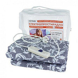 Електропростинь полуторна Trio 150х80 см бавовняне покриття (iz00321)