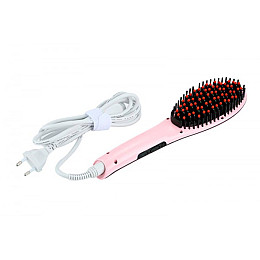 Електрична гребінець-випрямляч Fast Hair Streightener HQT-906 Original Рожевий