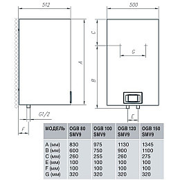 Водонагреватель Gorenje OGB 100 SMV9 (OGB100E4) (6051158)