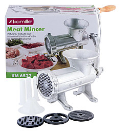 М'ясорубка ручна чавунна Kamille KM 6527 Хром