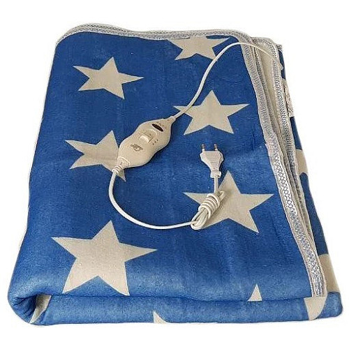 Простинь з електропідігрівом Electric Blanket 7421 150х160 см Синя з білим