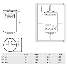 Водонагреватель Tesy DRY 50V (6562963)