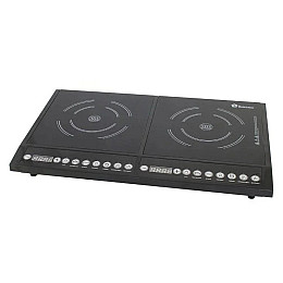 Індукційна електроплита Domotec MS-5862, 2 конфорки, чорна