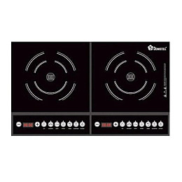 Индукционная электроплита Domotec MS-5862, 2 конфорки, черная