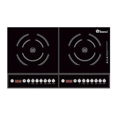 Индукционная электроплита Domotec MS-5862, 2 конфорки, черная