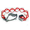 Масажер-стрічка роликовий Massage Rope White Red (kz186-hbr)