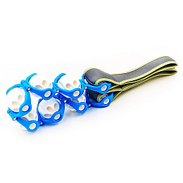 Масажер-лента роликовий PANGAO Rope White Blue (kz156-hbr)