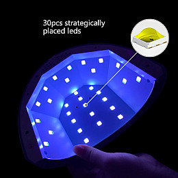 Лампа SUN T-SO32550 для сушіння гель лаку 48W Рожева дзеркальна