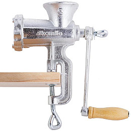 Ручна м'ясорубка 2в1 з насадками для наповнення ковбас 19х12х29см Kamille DP73533