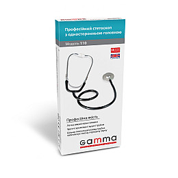 Стетоскоп з односторонньою головкою Gamma 110 Чорний