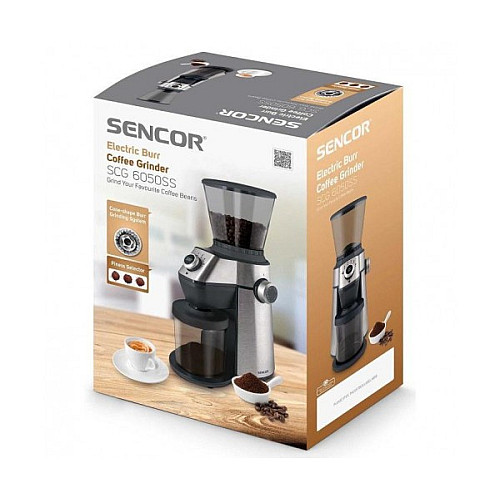 Кофемолка електрична Sencor SCG 6050SS Чорний/нержавіюча сталь