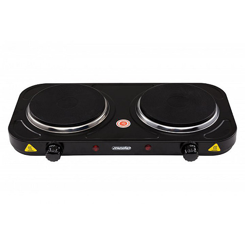 Настольная плита электрическая на 2 конфорки Mesko MS 6509 Black