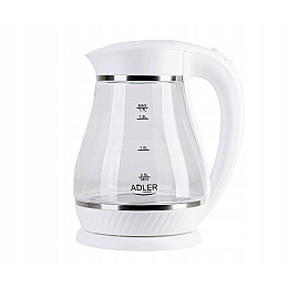 Електрочайник скляний Adler AD 1274 1.7 л білий