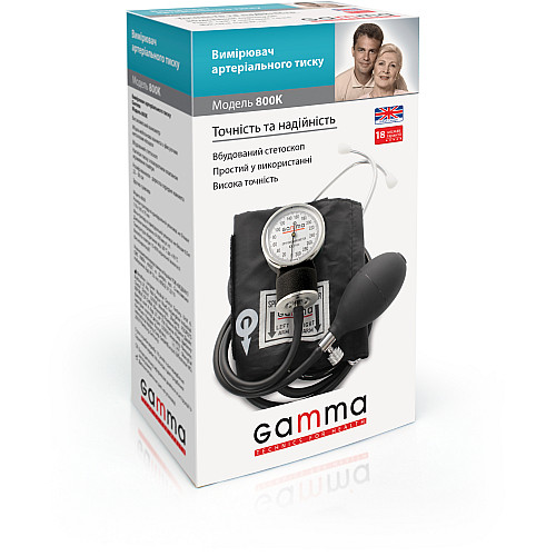 Тонометр механічний з вбудованим стетоскопом Gamma 800К