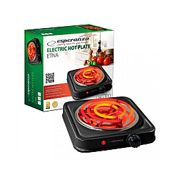 Плита Esperanza електрична одноконфорочна спіраль переносна 1000 Вт (EKH001K)