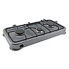 Газова плита таганок настільна Domotec MS-6603 3 конфорки Black
