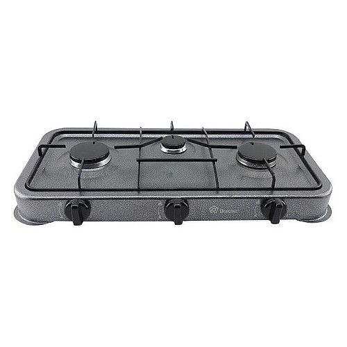 Газова плита таганок настільна Domotec MS-6603 3 конфорки Black