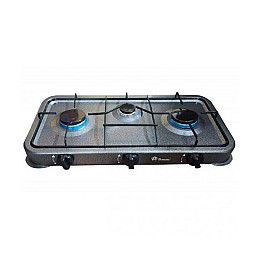 Газова плита таганок настільна Domotec MS-6603 3 конфорки Black