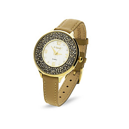 Женские часы Spark Oriso со Swarovski Бежевый Белый (ZCR34MG)