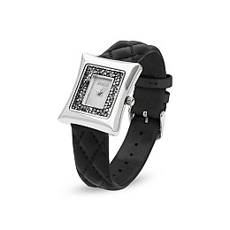 Женские часы Spark Cardo 3x3 см со Swarovski Черный Белый (ZCR30CHR)