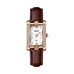 Жіночі годинники Spark Vendome зі Swarovski Коричневий Білий (Z1690BR)