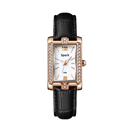 Жіночі годинники Spark Vendome зі Swarovski Чорний Білий (Z1690BLC)