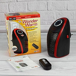 Портативный обогреватель керамический в розетку Wonder Warm 400 Вт с пультом управления