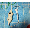 Электропростынь полуторная EAR Electric blanket 5714 голубая с вишнями 150х160 см