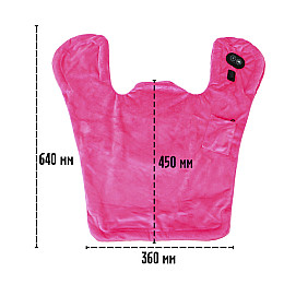 Електричний шалик з підігрівом Lesko YX205 USB 640х360 мм Рожевий (10019-42137)