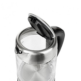 Електрочайник з терморегулятором скляний Adler AD 1247 1.7 л сріблястий