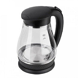 Електрочайник скляний 1.7 л Adler AD 1274 чорний
