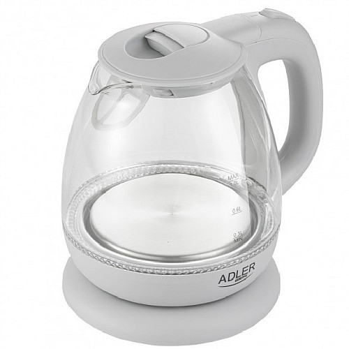 Чайник электрический 1 л стеклянный Adler AD 1283G Grey