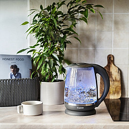 Электрический чайник стеклянный 2 л MAGIO MG-982 Black