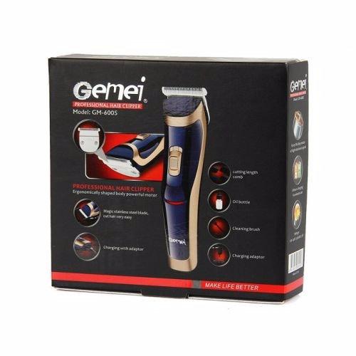 Машинка для стрижки волос Gemei GM-6005 аккумуляторная 3W Blue (3_02307)