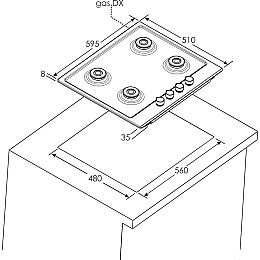 Варочная поверхность Candy CHG6BFB4WB