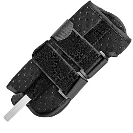 Бандаж на лучезапястный сустав и большой палец с алюминиевыми вставками Lesko SD-59 Right L Черный (10752-58224)