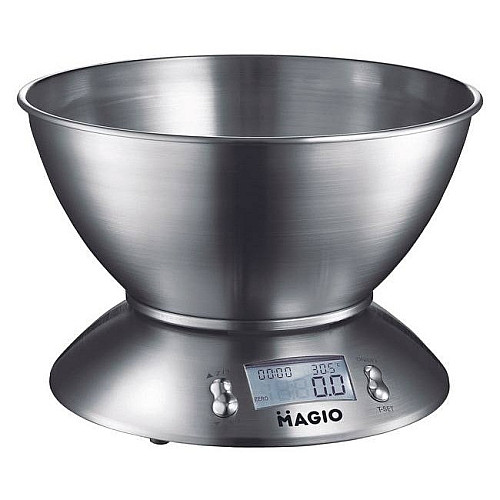 Кухонные весы с чашей до 5 кг MAGIO MG-695 с таймером и термометром