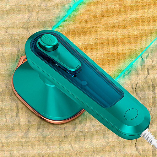 Ручной мини утюг Lesko Iron C020 Green портативный для сухой и влажной глажки